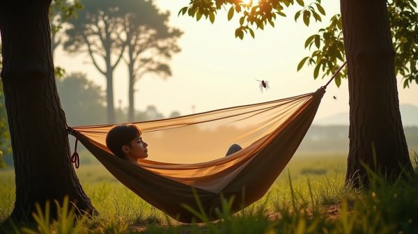 Protégez-vous des insectes avec un hamac moustiquaire